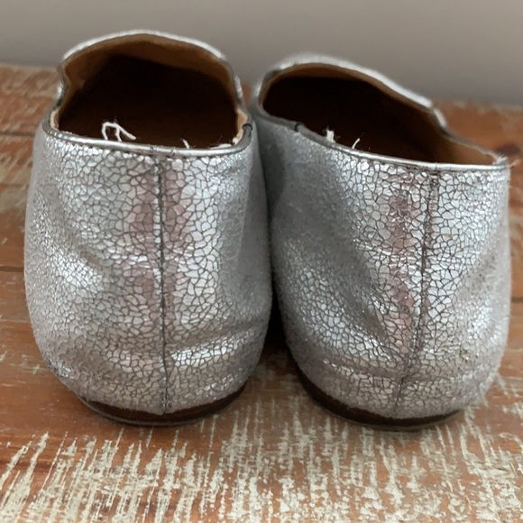 J Crew silver metallic loafer flats - Picture 6 of 11